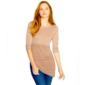 White House black market Colorblock Asymmetric Pullover sz M